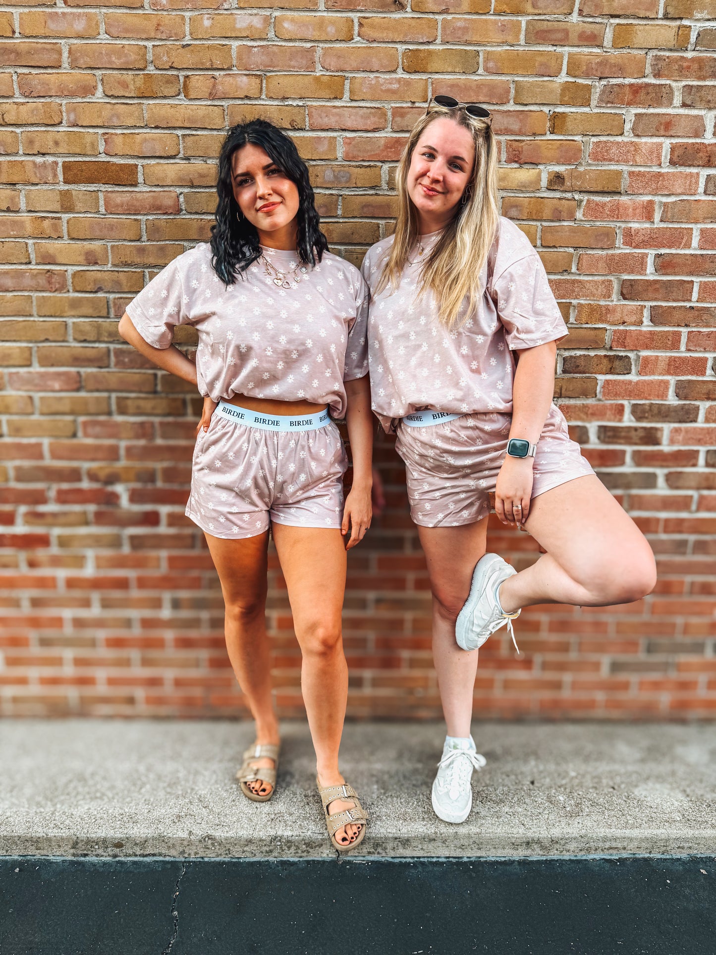 brown floral lounge set