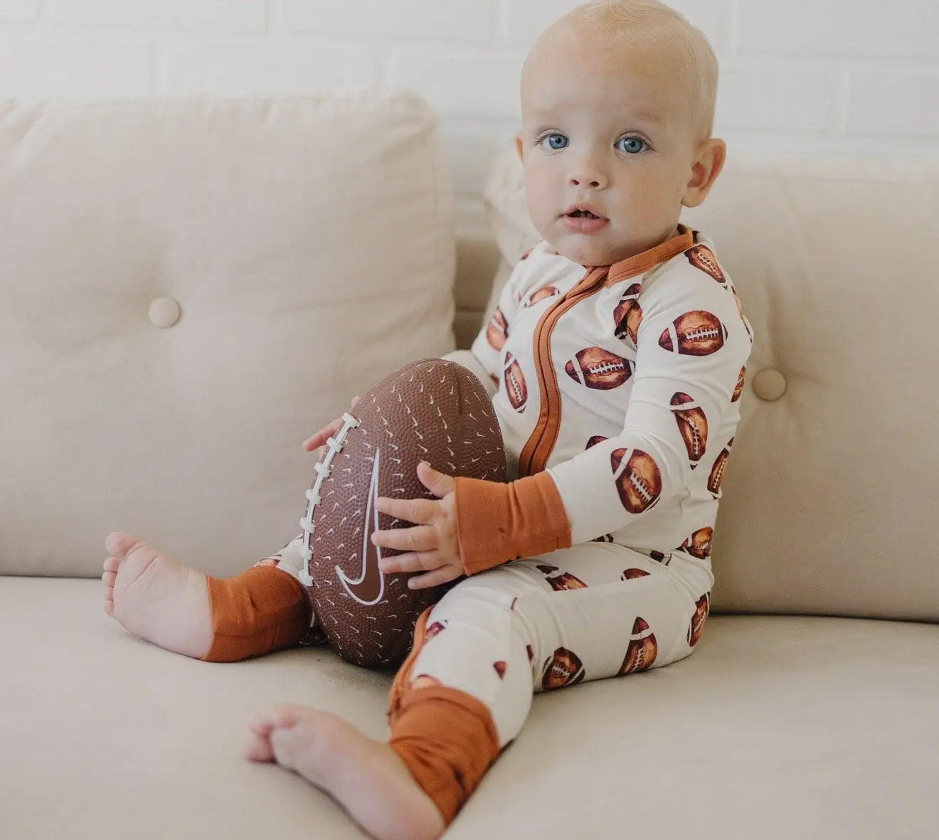 football print bamboo zippy