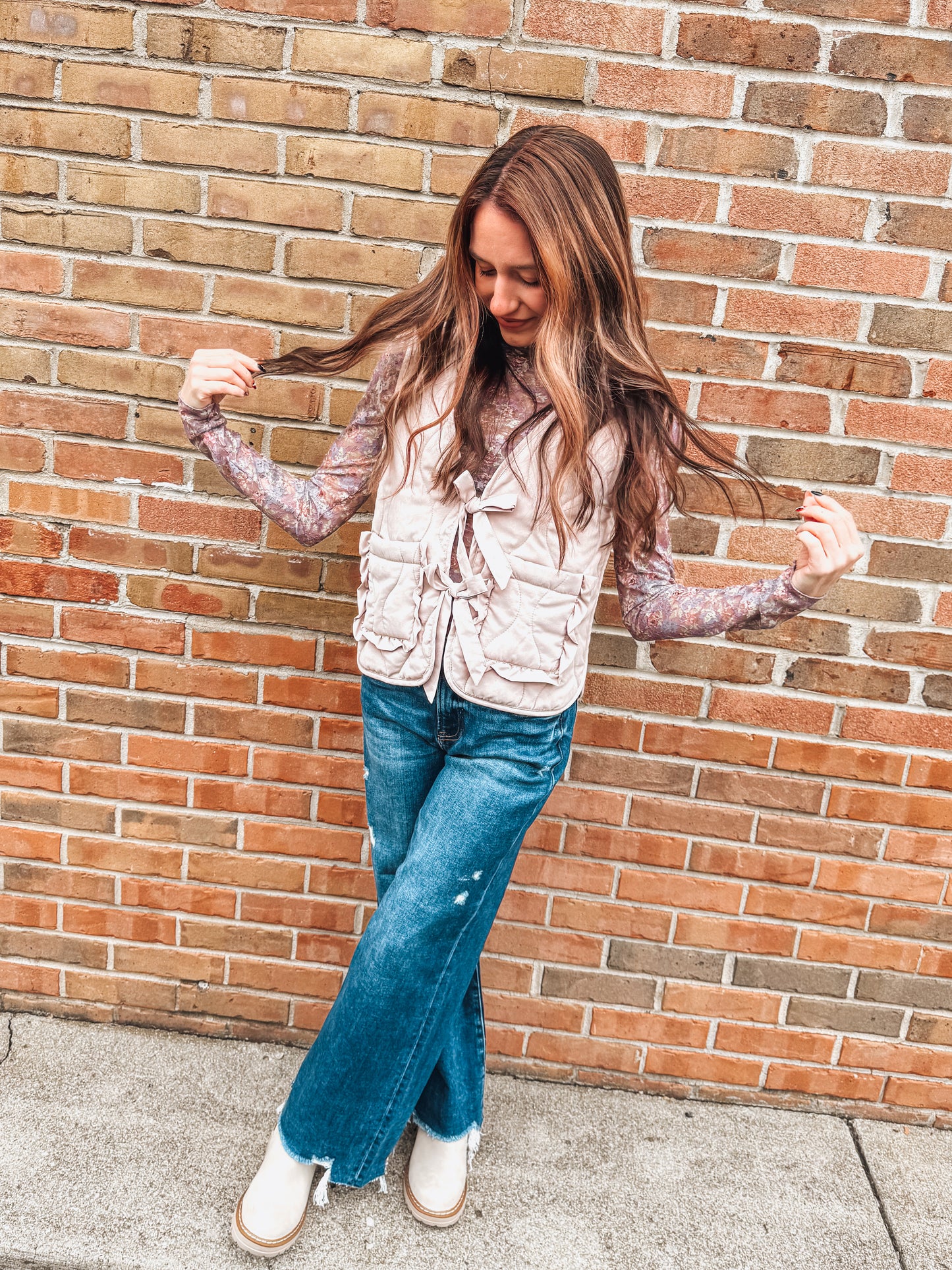 risen dark wash crop denim