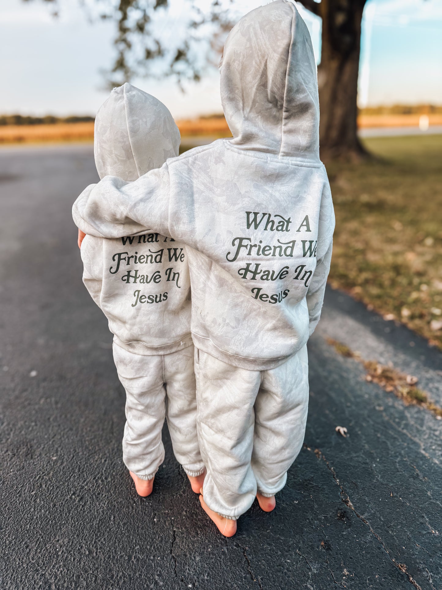friend in jesus camo kids hoodie