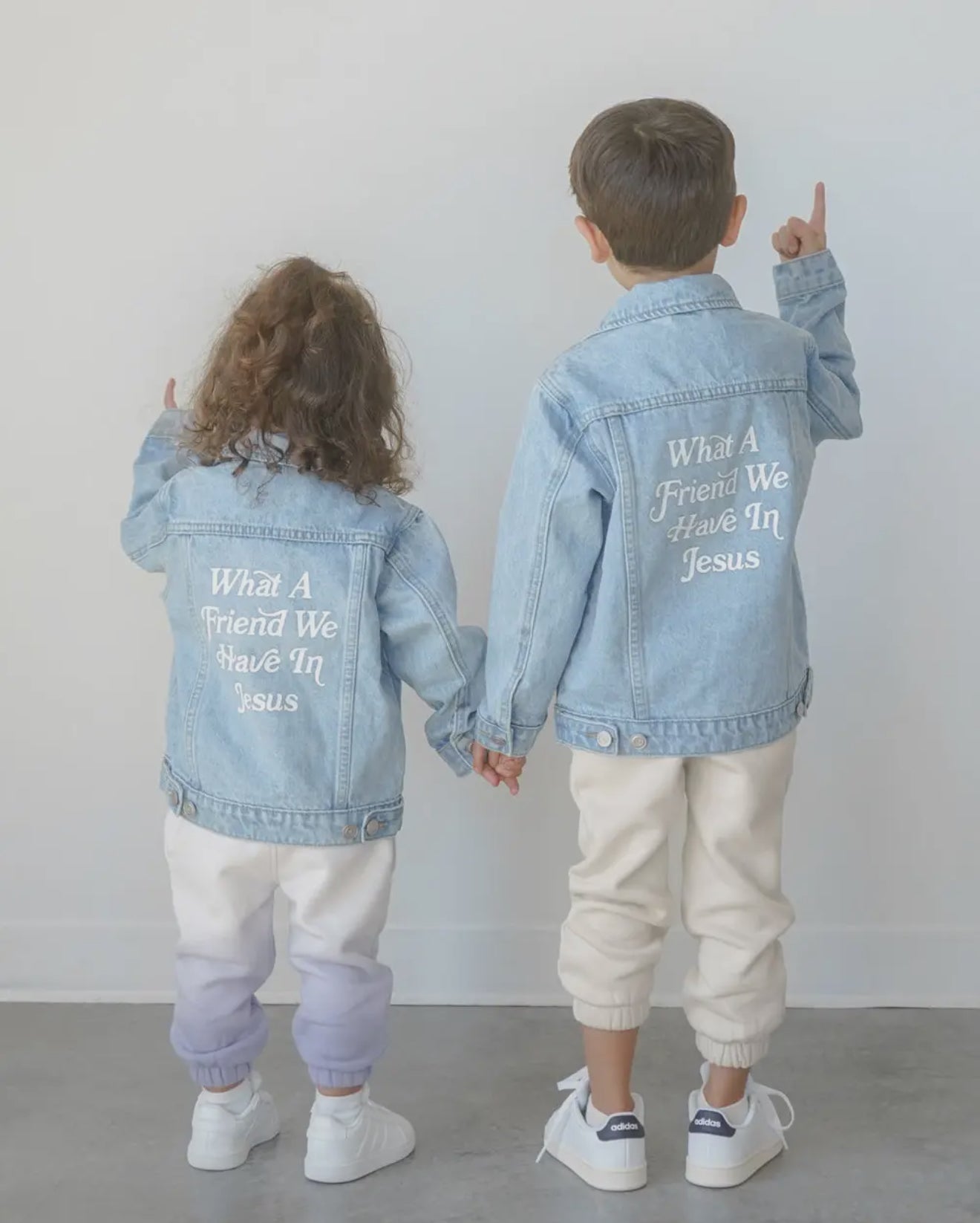 what a friend in jesus KIDS denim jacket