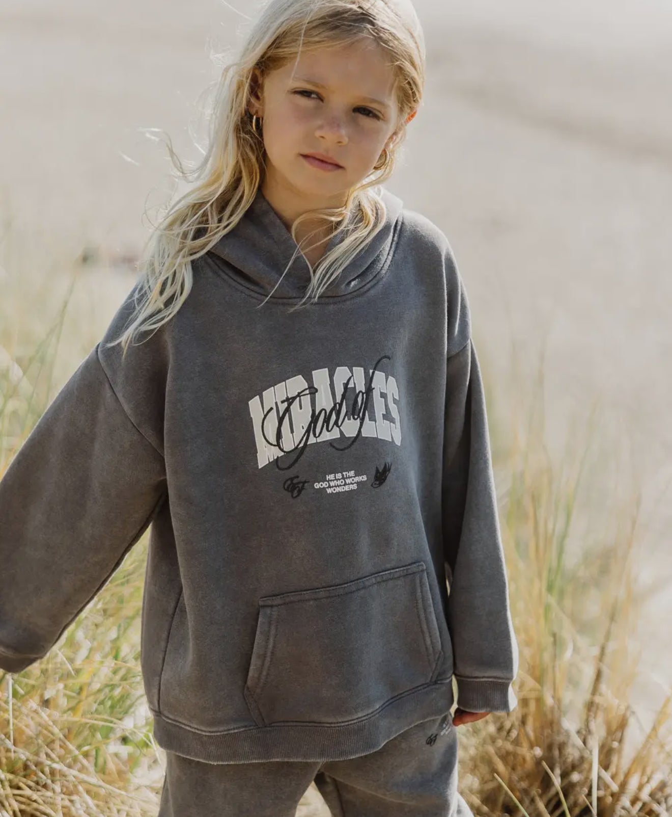 God of miracles kids hoodie