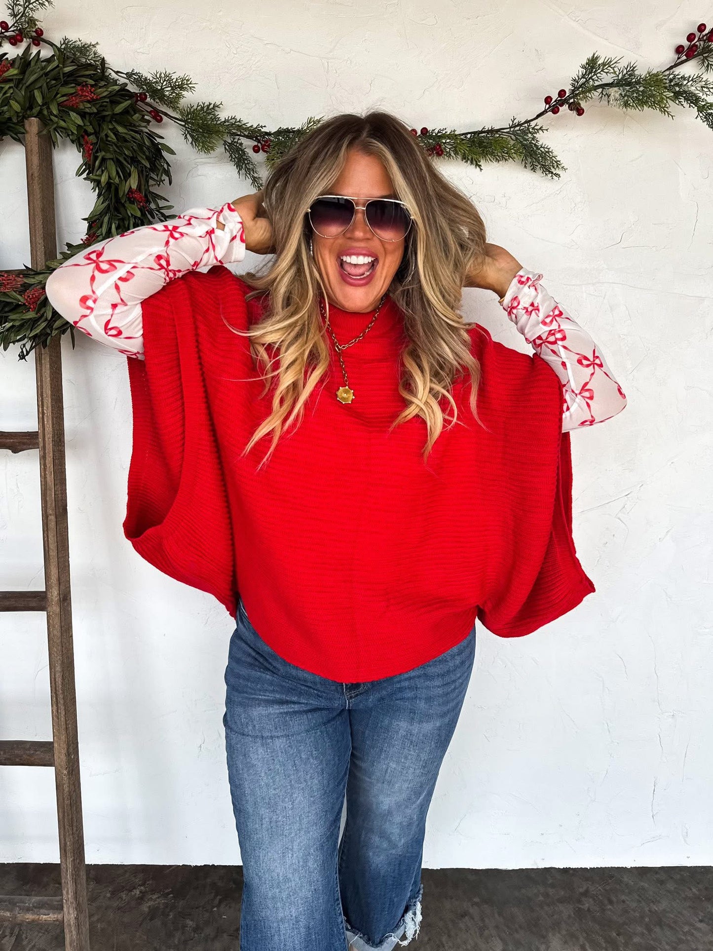 CHRISTMAS DRESS IT UP MESH TOPS