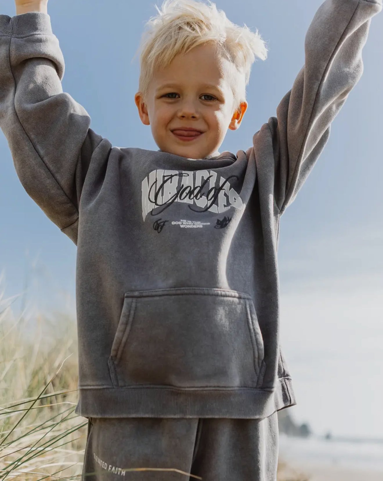 God of miracles kids hoodie