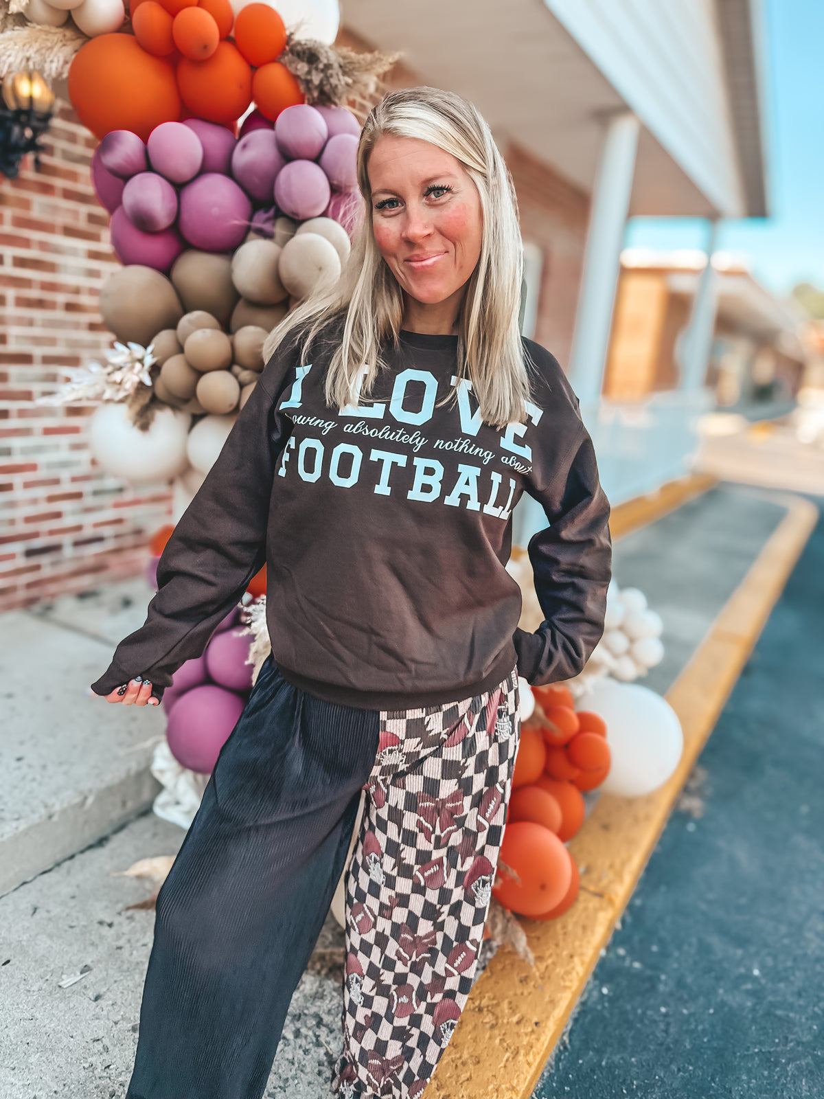 I love, knowing absolutely nothing about football chocolate pullover