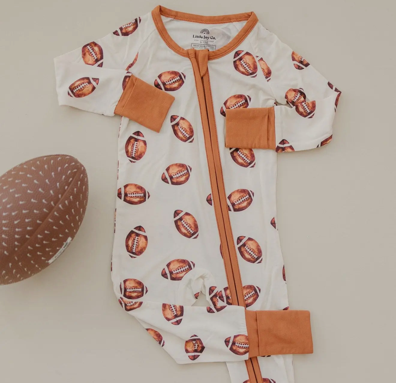 football print bamboo zippy