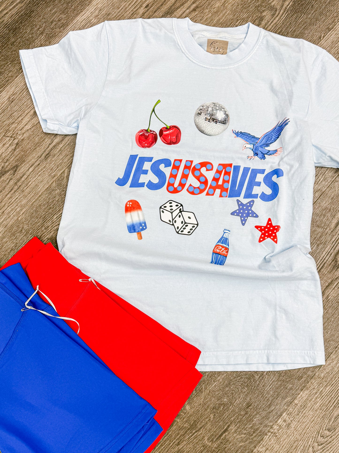 BRANDED Jesus USA collage tee