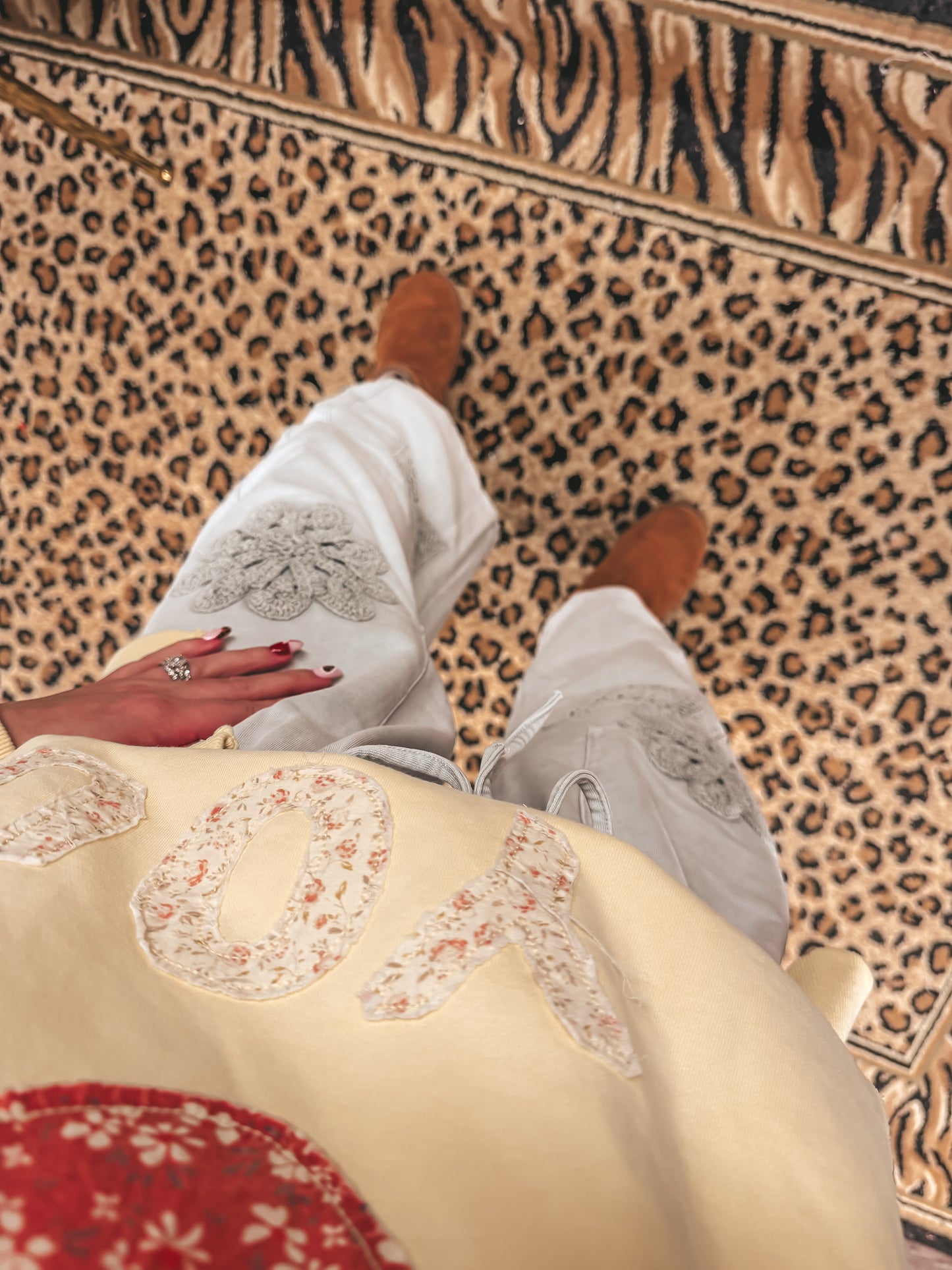 silver mineral wash patch barrel pants