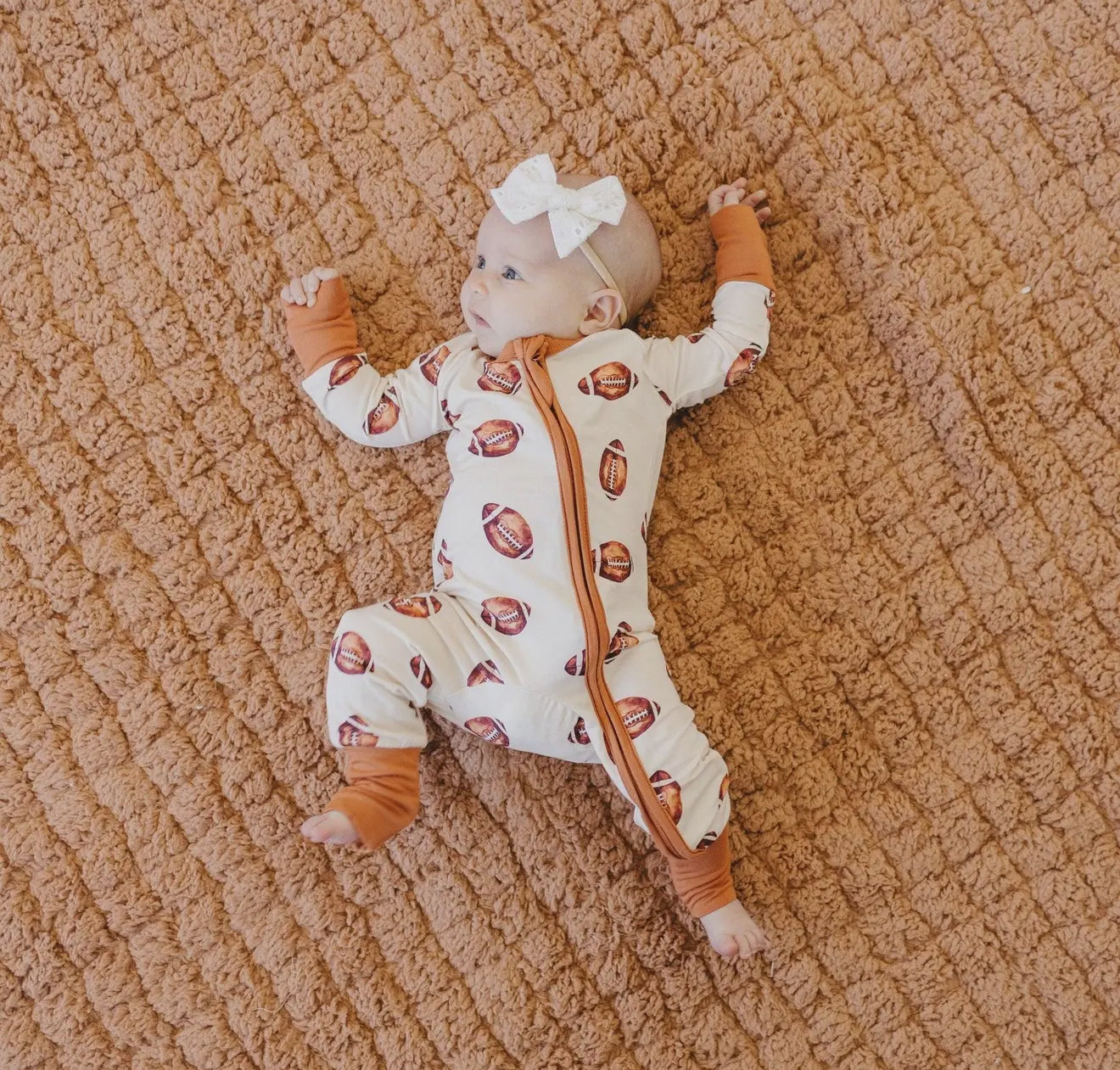 football print bamboo zippy