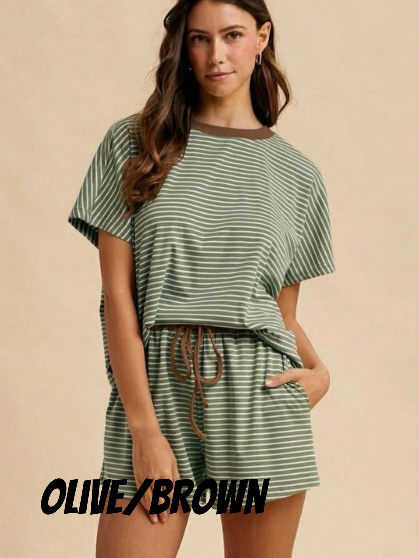 Best selling striped short sets