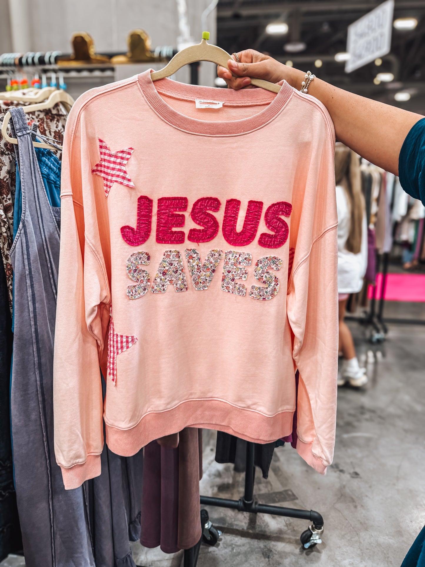 preorder/ stitched jesus saves pullovers in 3 colors