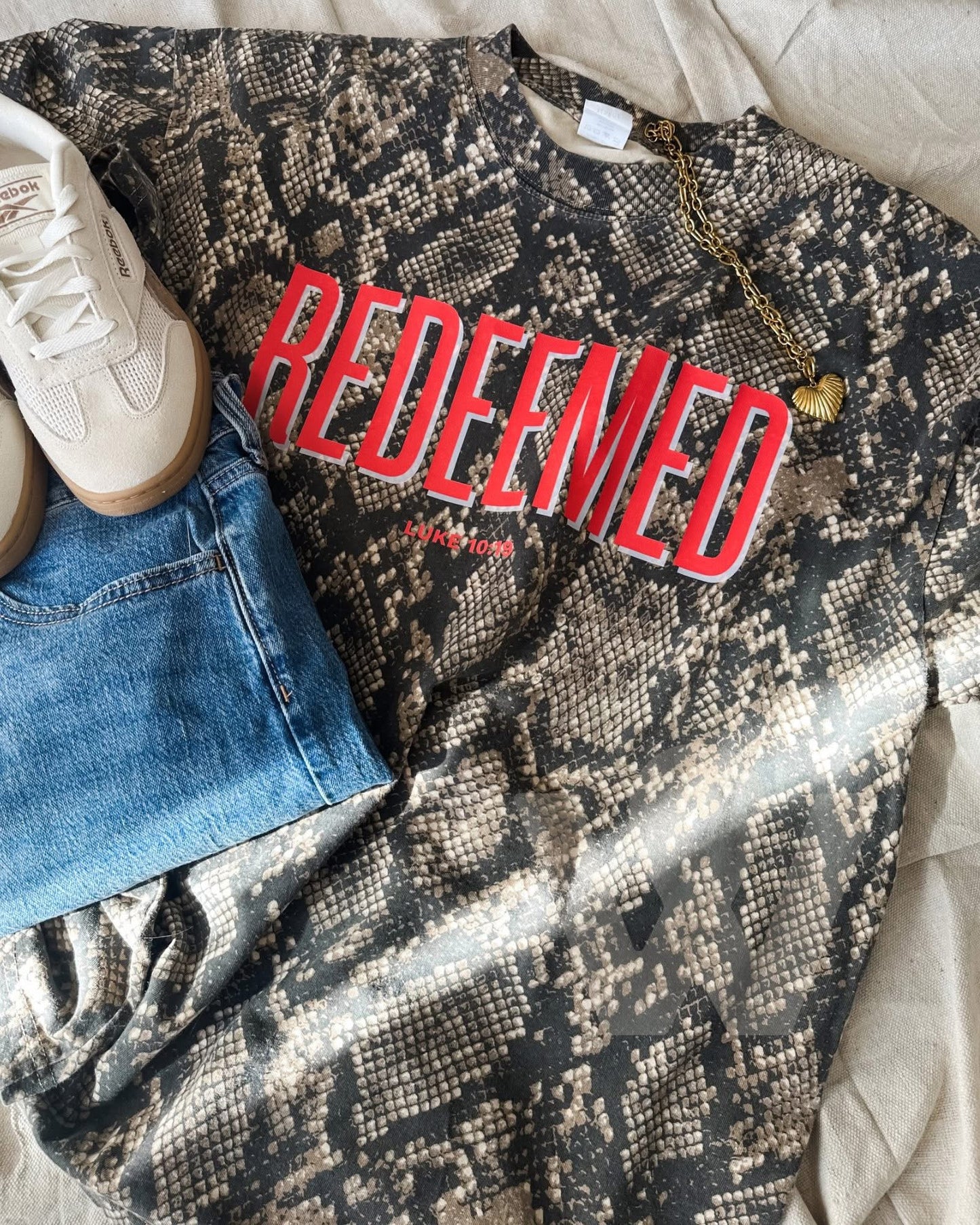 snakeskin redeemed tee