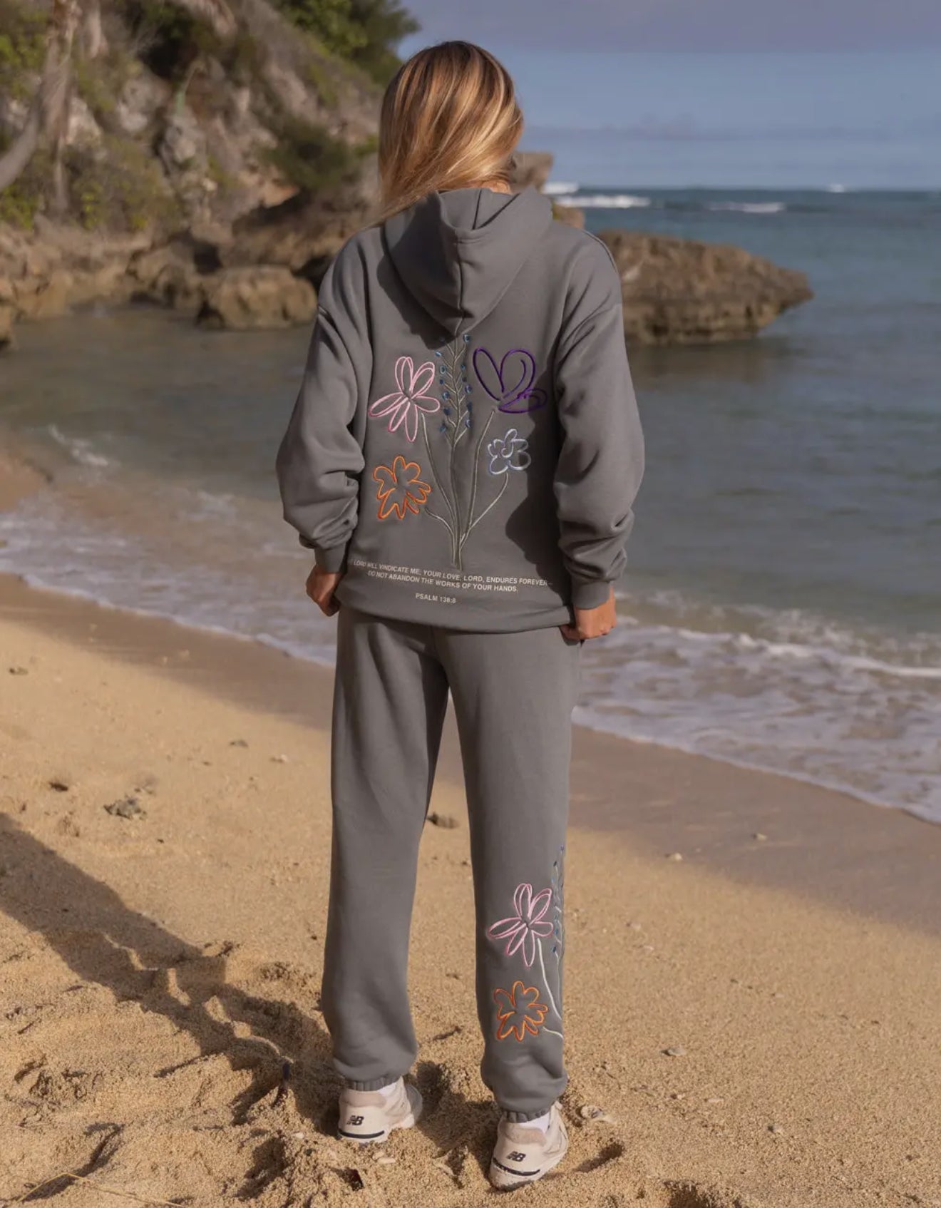 god still working embroidered hoodie