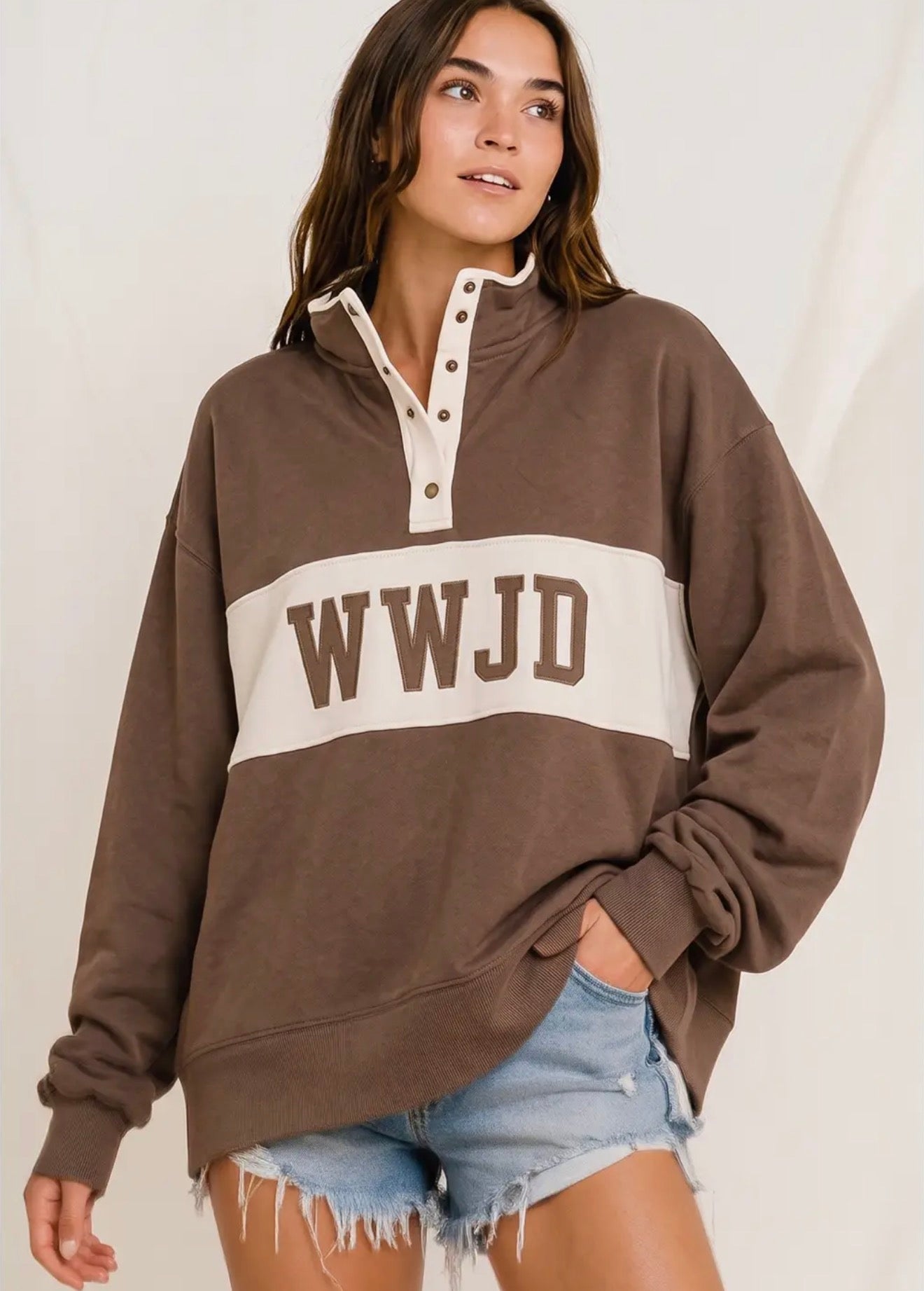 bucketlist preorder WWJD snap pullover