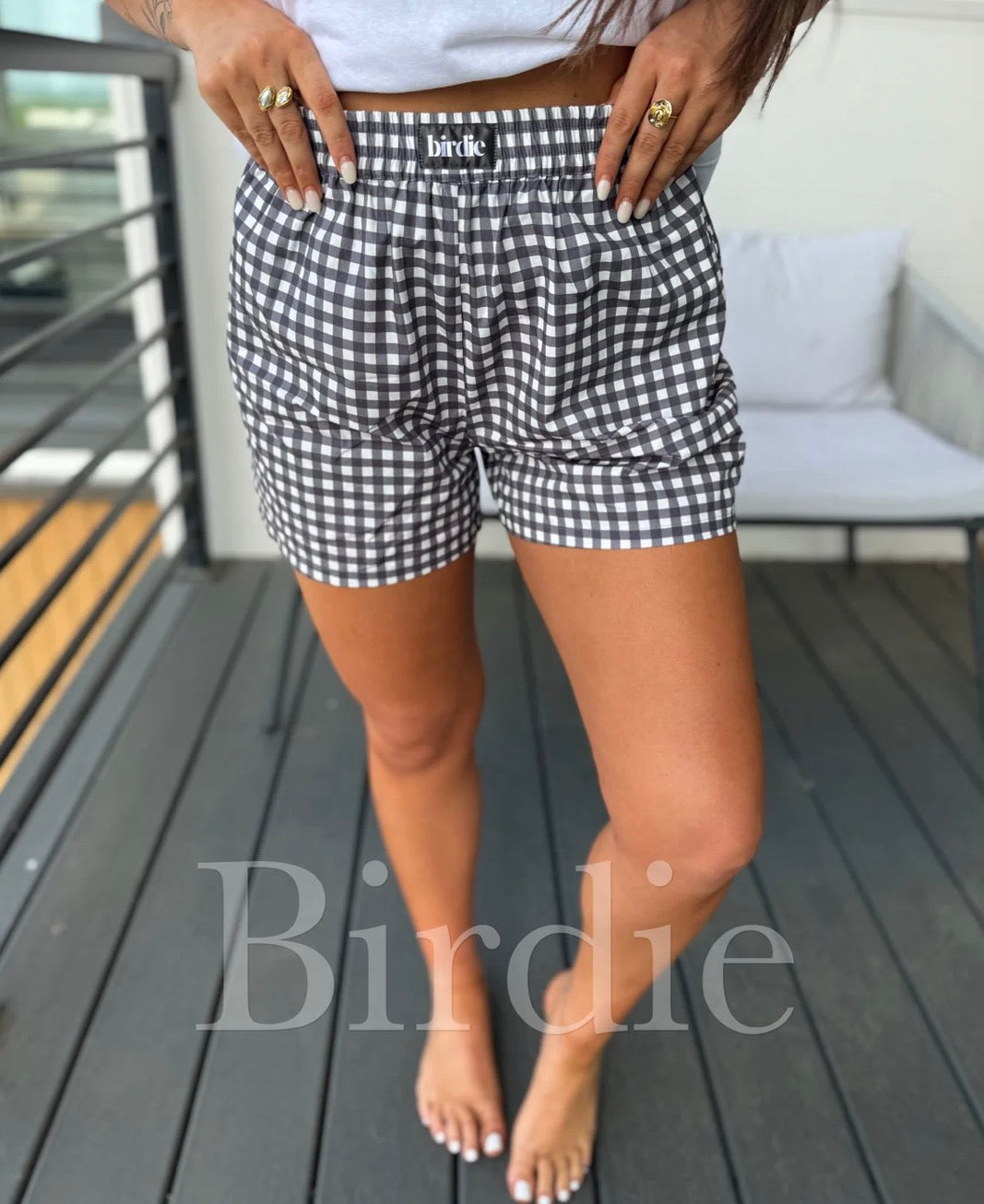 BIRDIE Darling Checkered Boxer Shorts