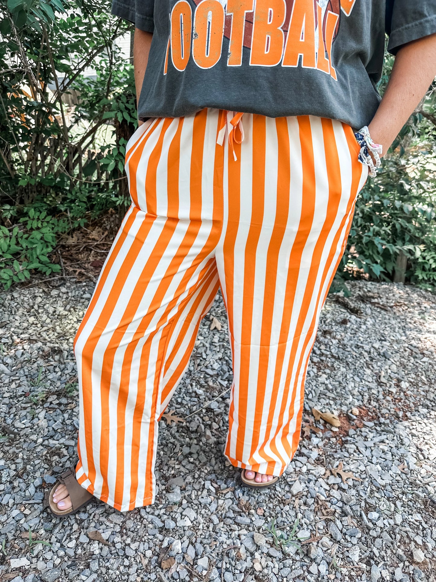 Orange and White Striped Pant PREORDER