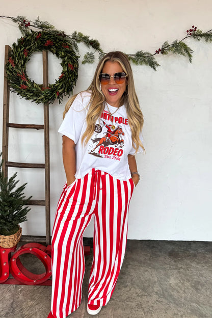 striped holiday pants