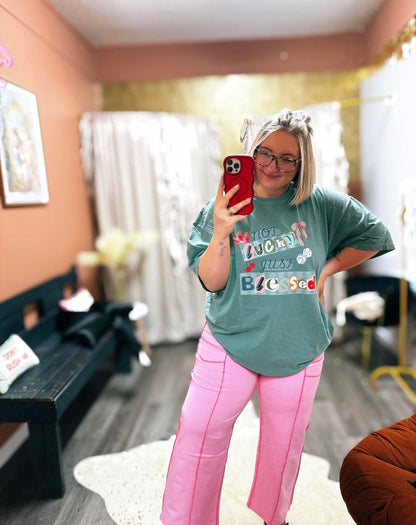 pink barrel sweatpants