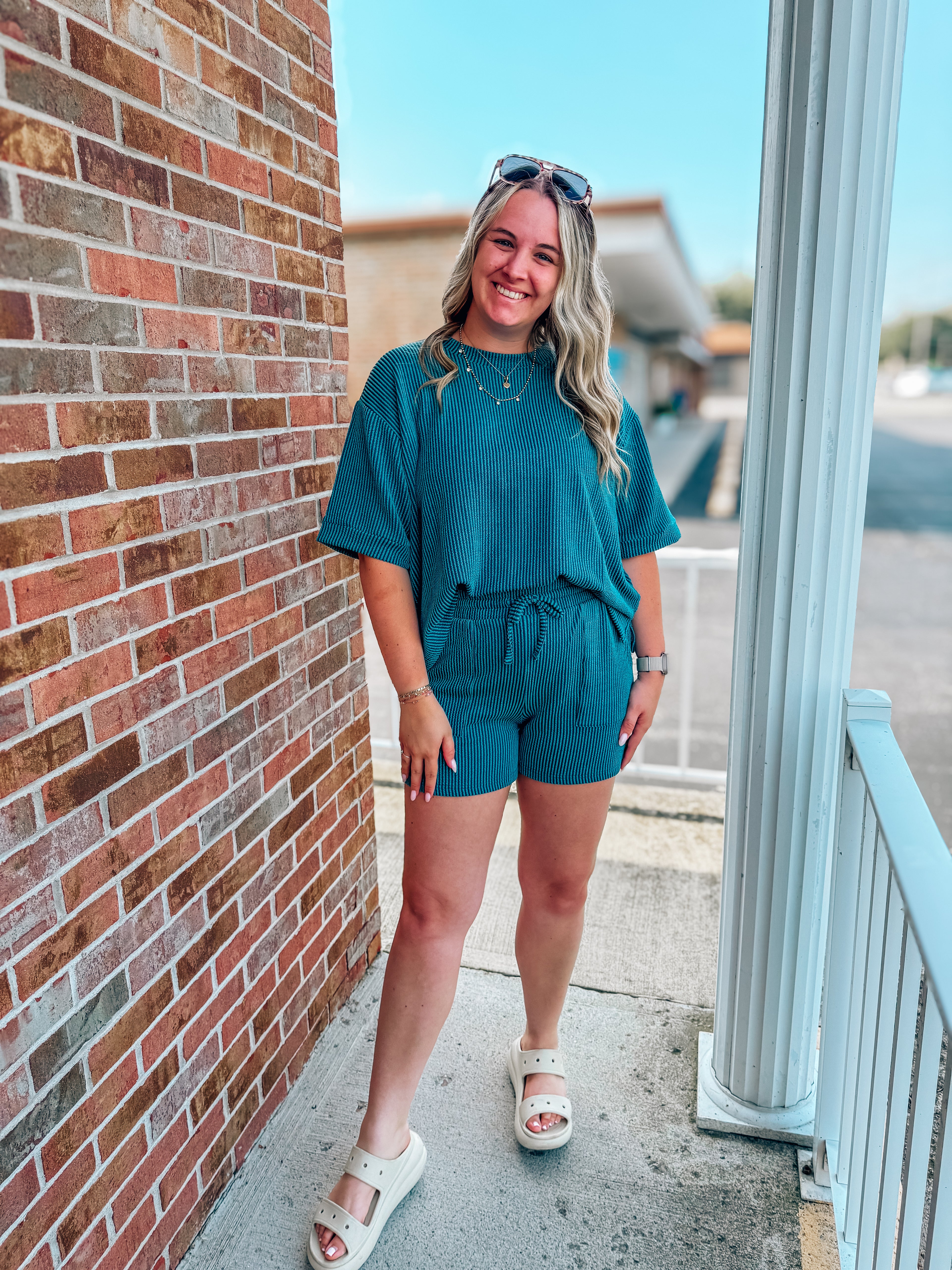 ribbed shorts and top sets