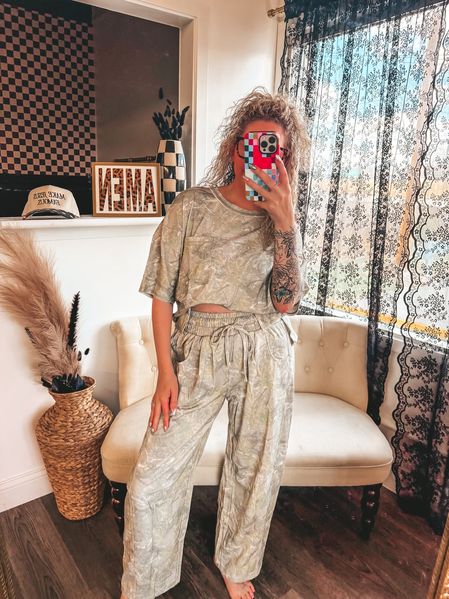 camo barrel sweat pants (only)