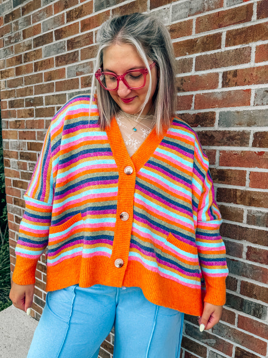 Gods promise rainbow cardigan