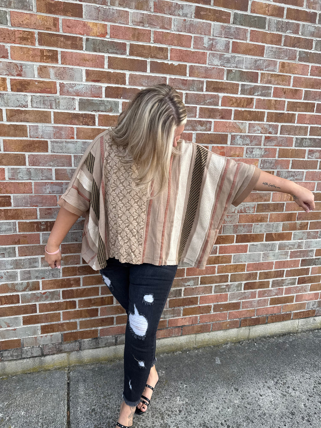 coffee harvest oversized top