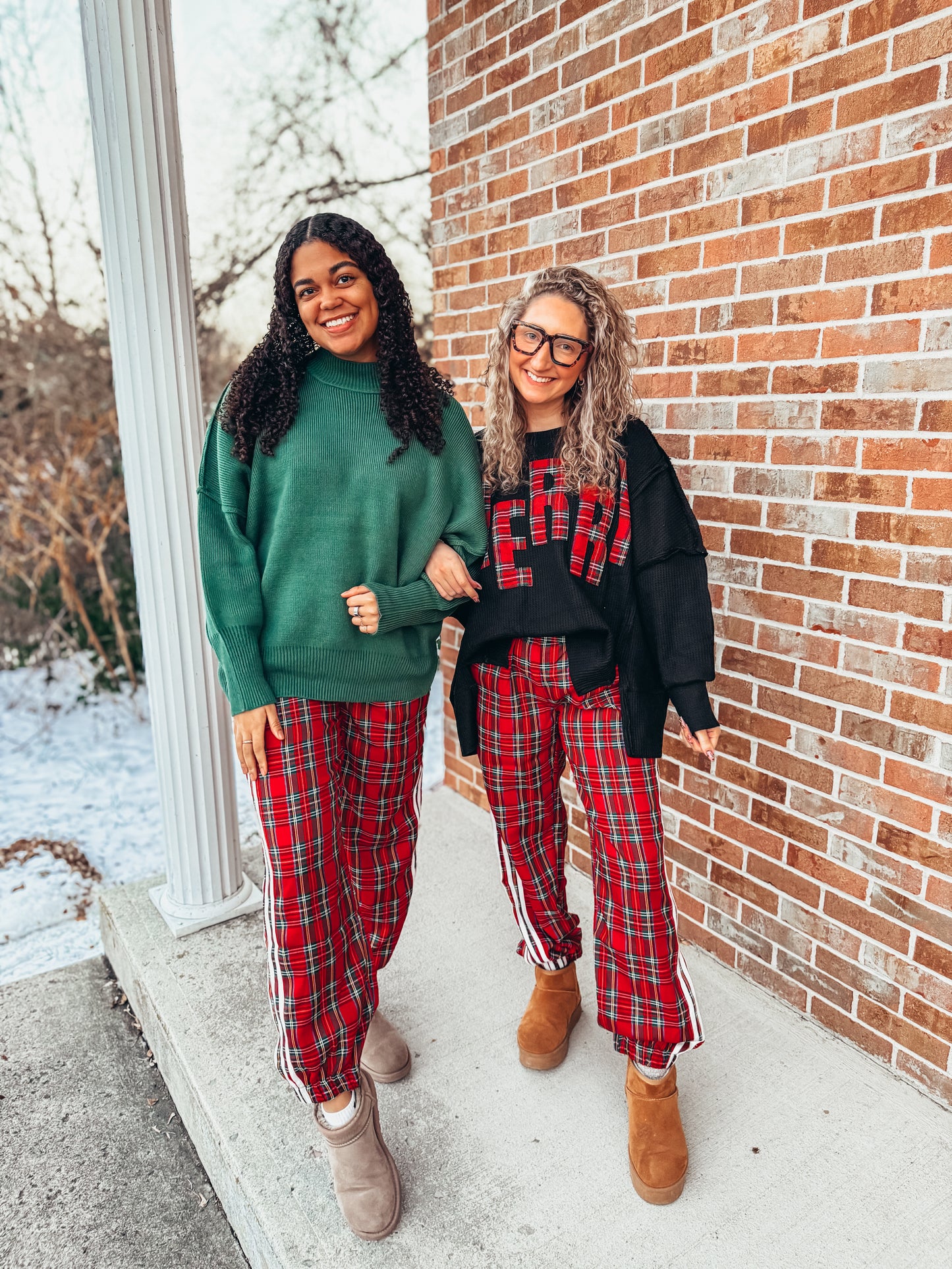 plaid joggers