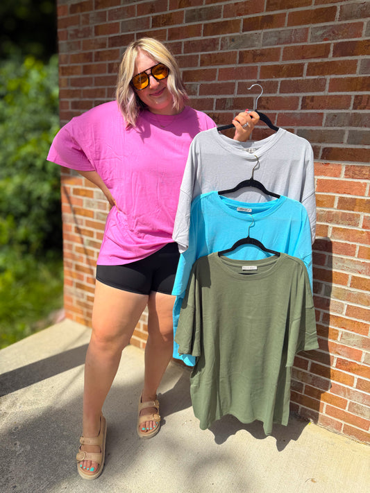 CURVY oversized summer basic tees