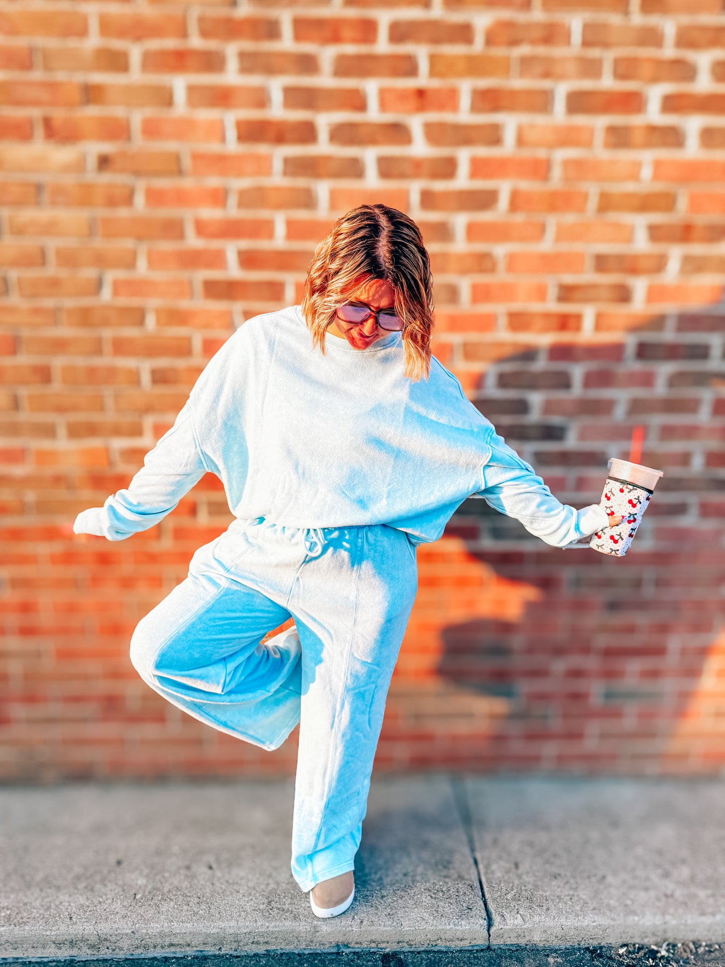 acid wash french terry sweat sets in 3 colors