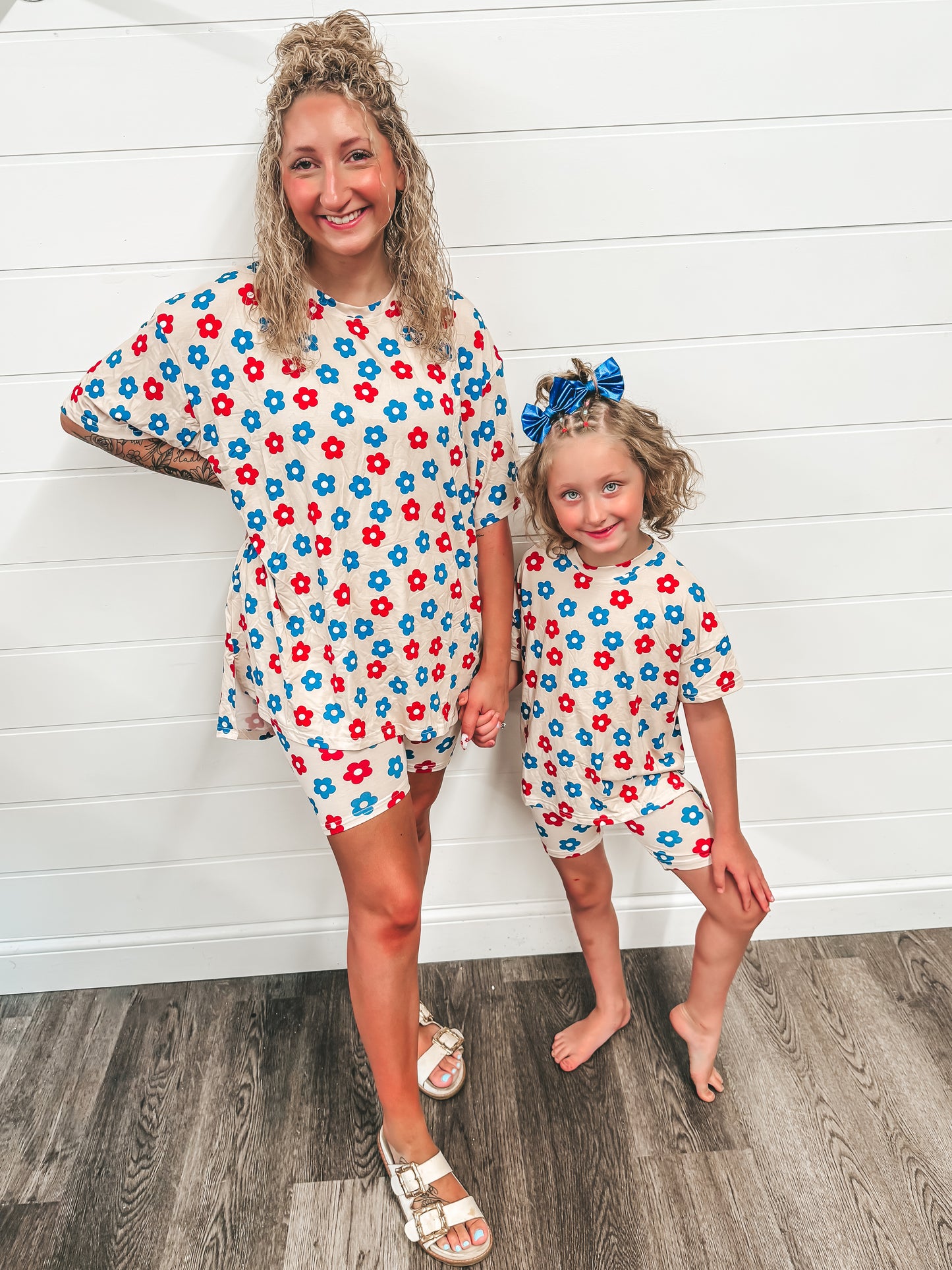 patriotic floral adult biker set