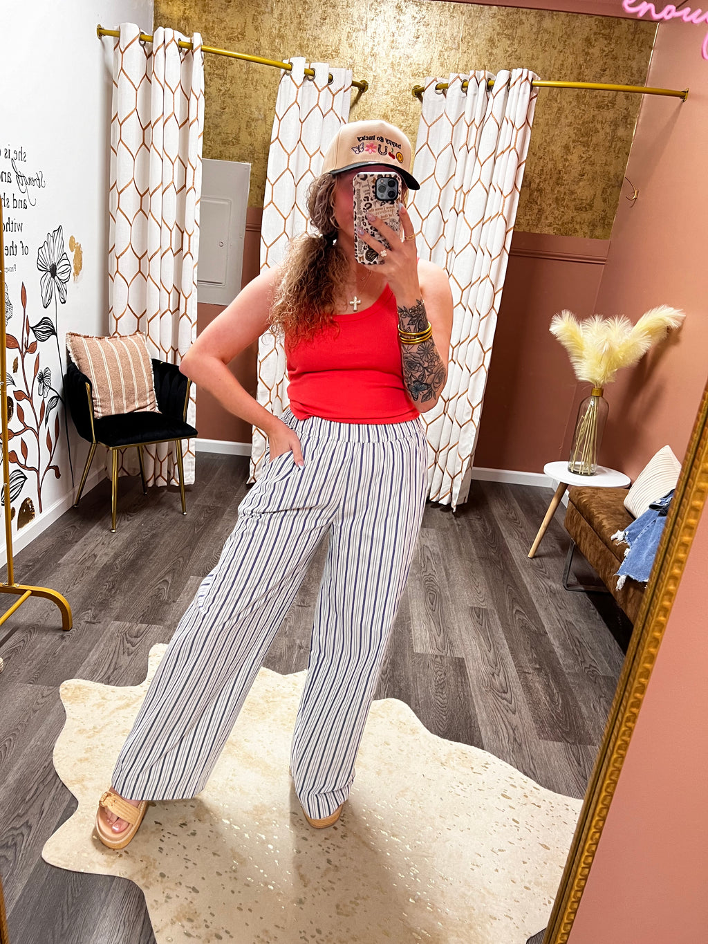 beachy striped pants