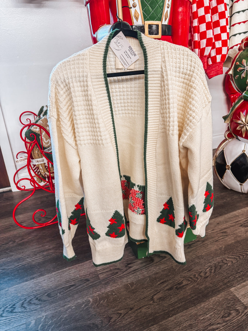 your grandmas christmas tree cardigan