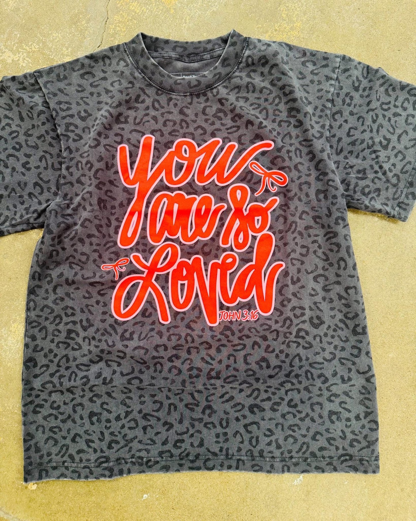 you are so loved leopard tee (ships in 7 days)