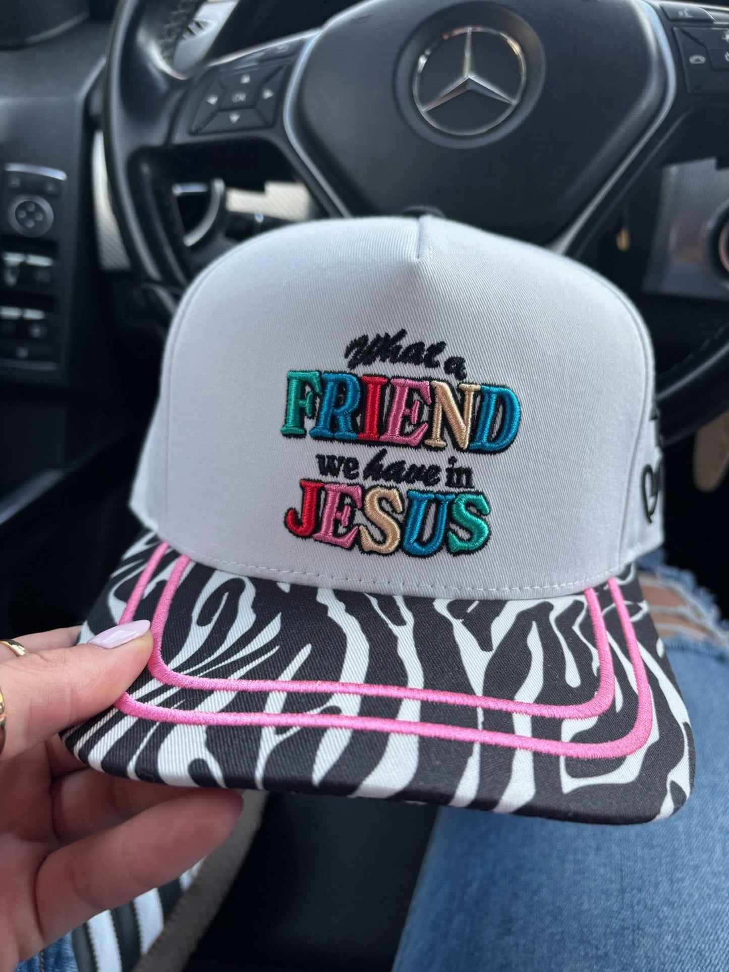 zebra friend in Jesus hat (ships in 7-10days)