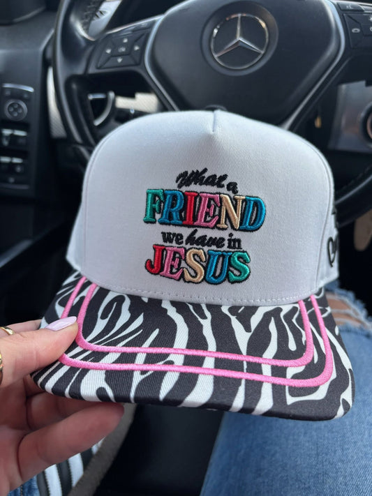 zebra friend in Jesus hat (ships in 7-10days)