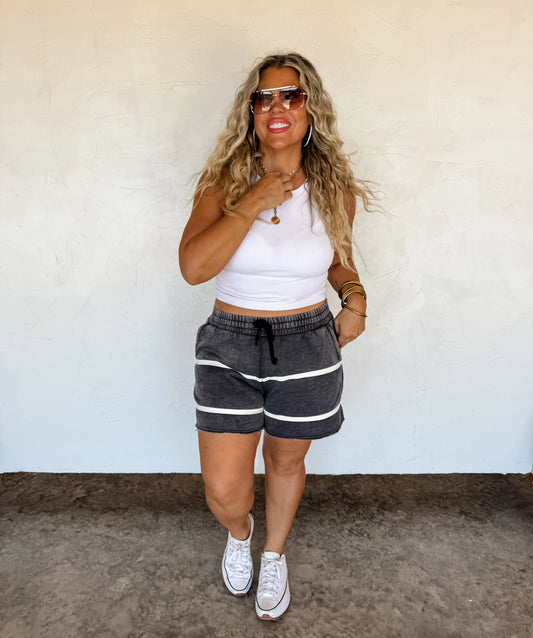 PREORDER- MCKINLEY STRIPE LOUNGE SHORTS