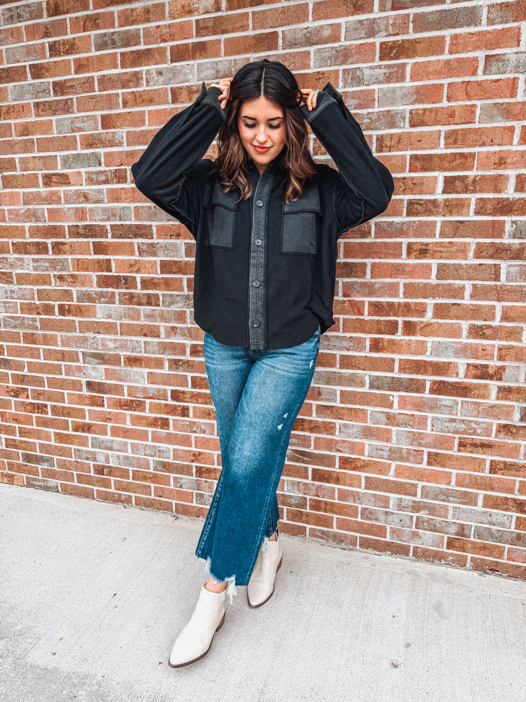 black fall basic shacket small-3x