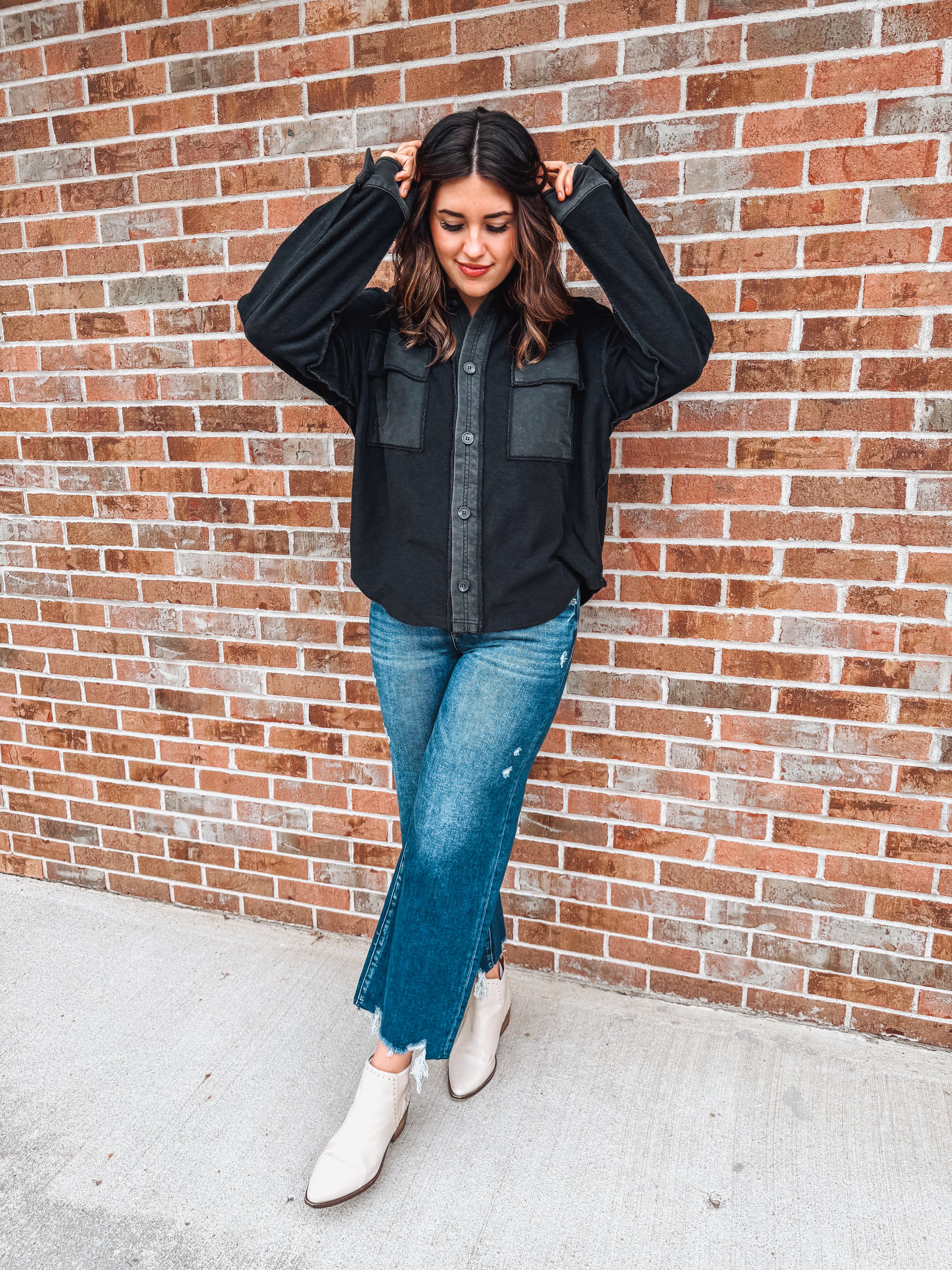 black fall basic shacket small-3x