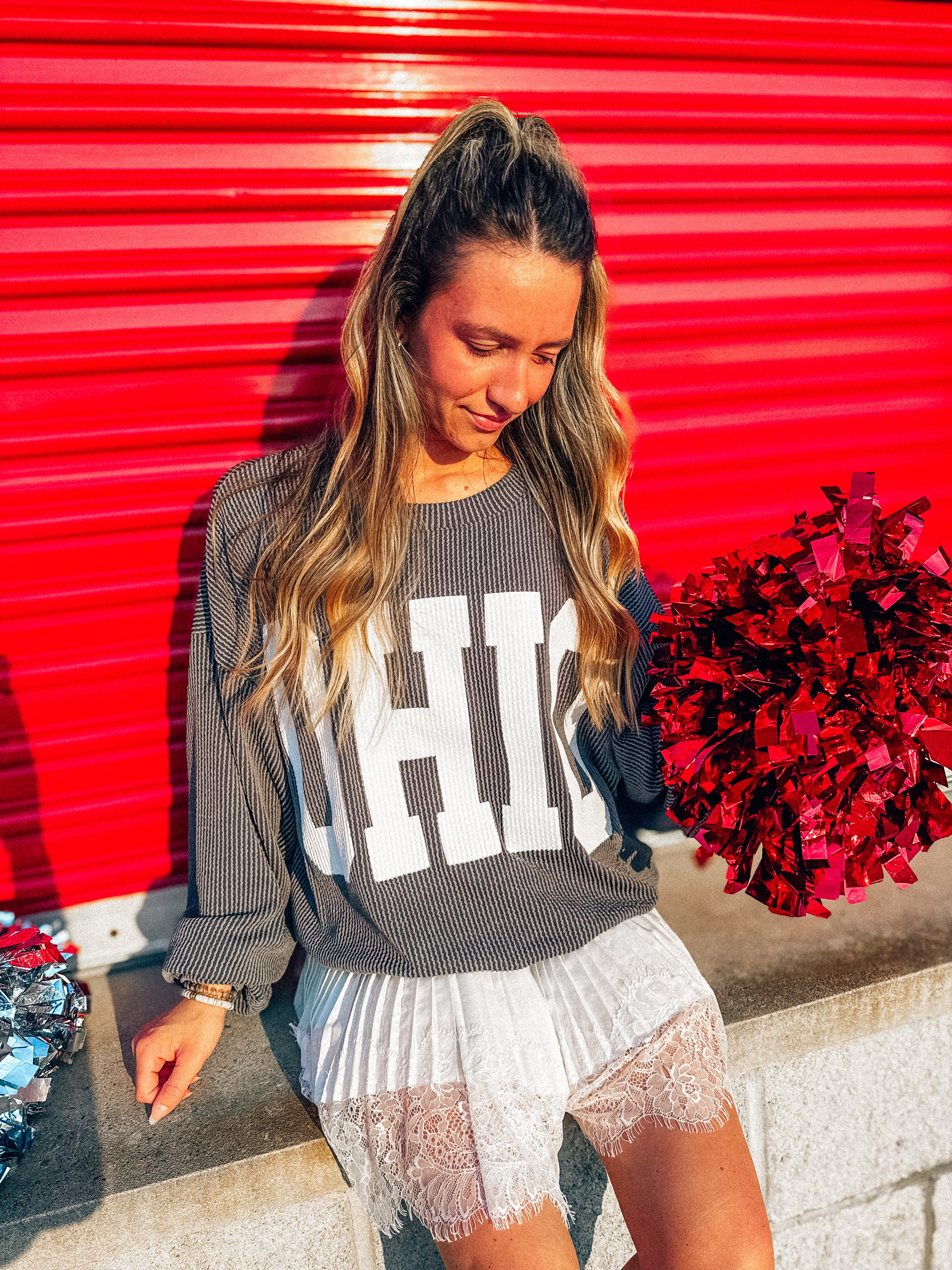 OHIO ribbed oversized tops in 2 colors