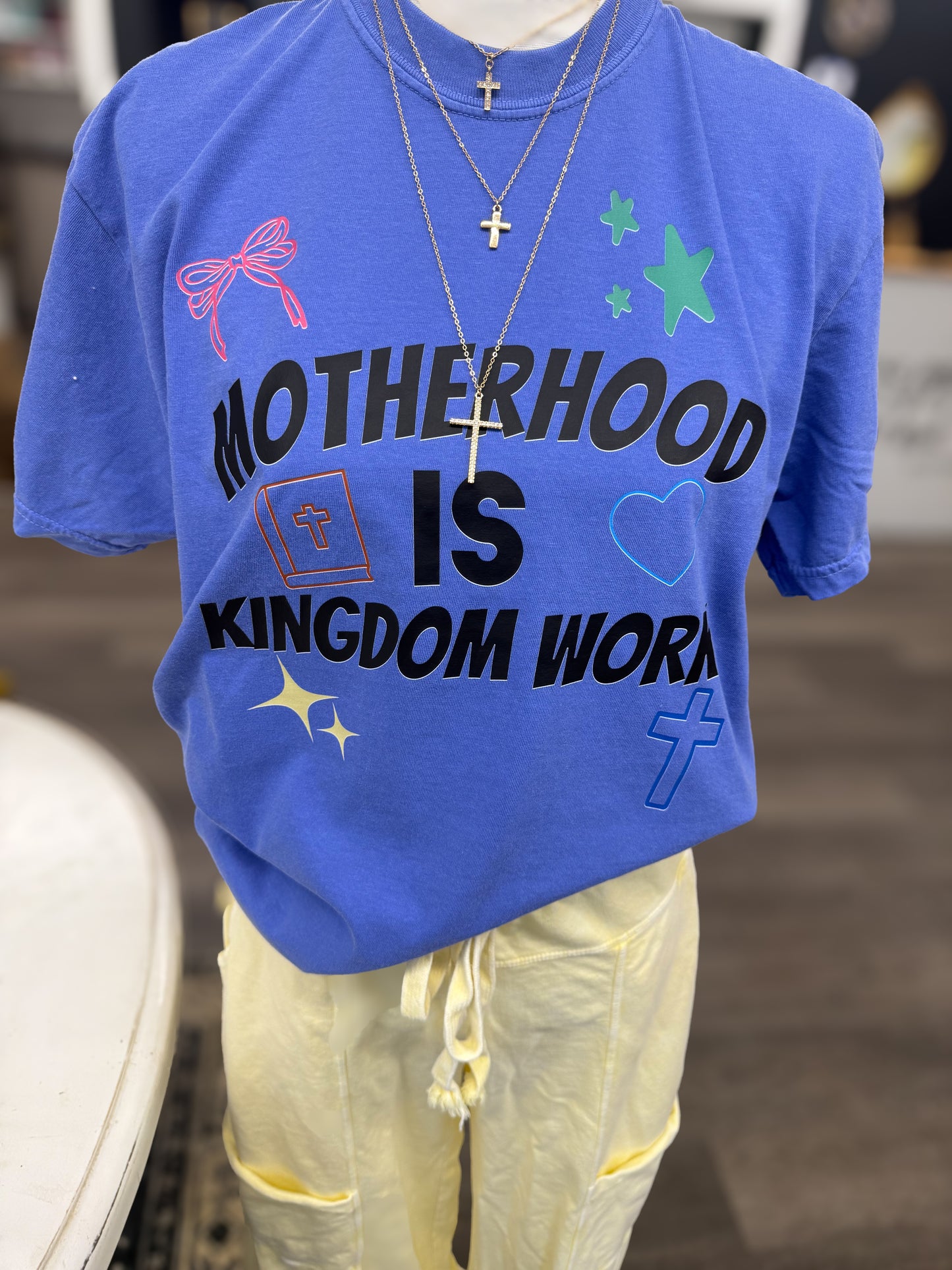 branded motherhood is kingdom work tee