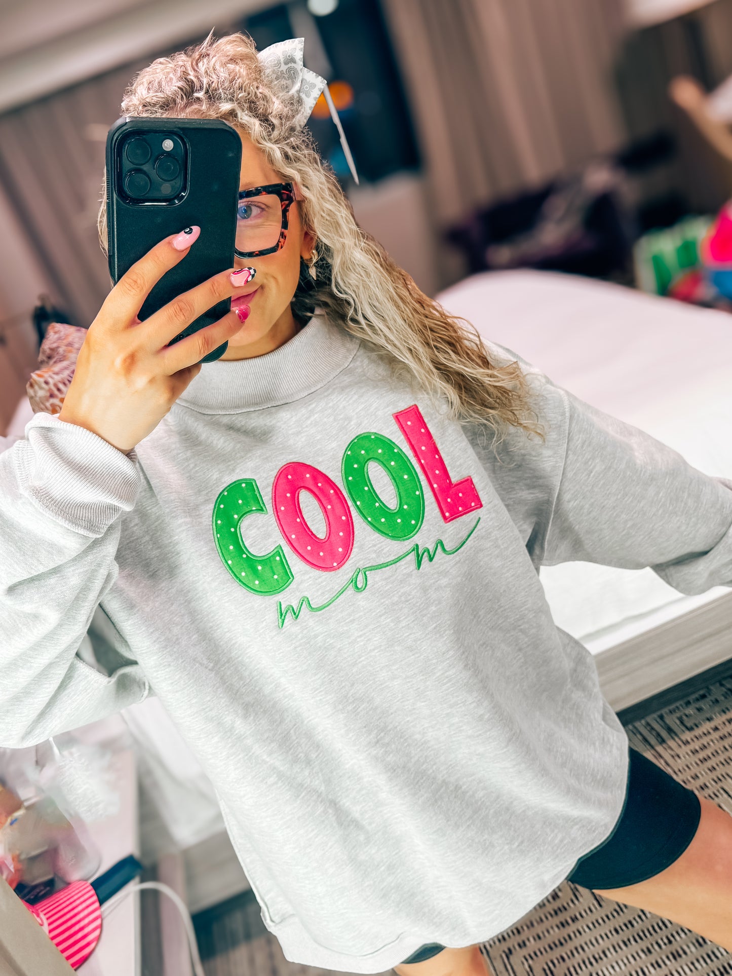 appliqué embroidered mock necks PREORDER