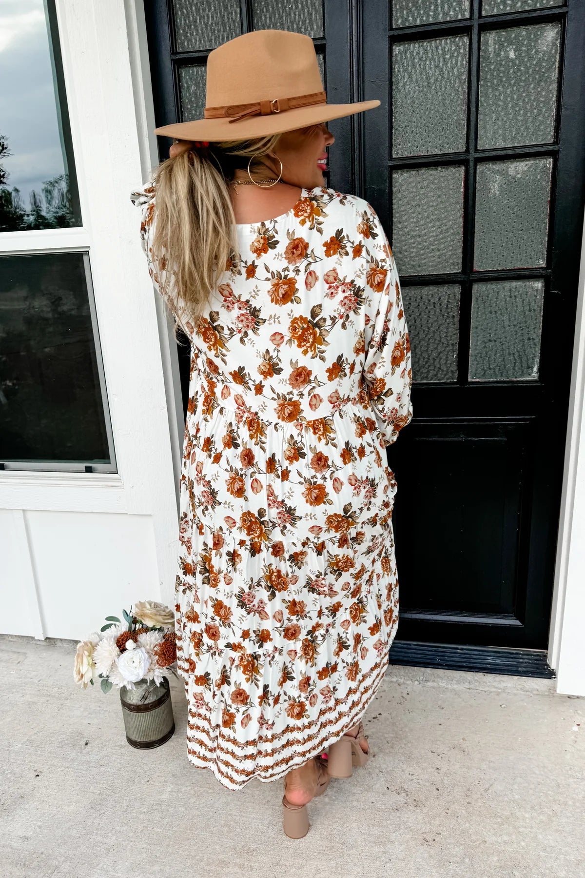 Fall floral dress