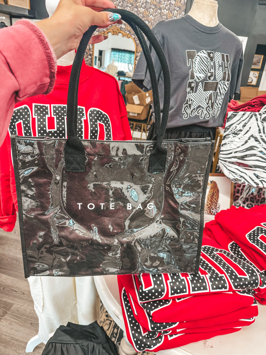 Black tote back