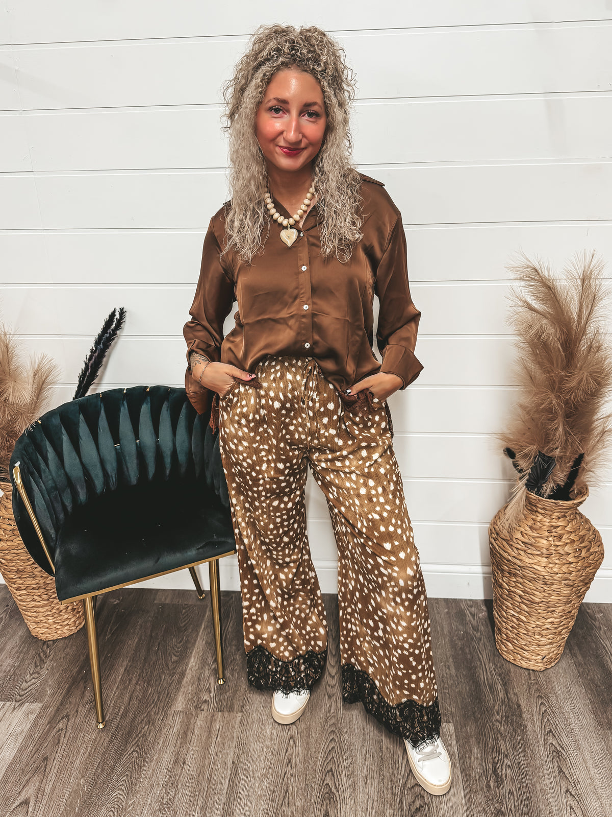 Fawn lace trim pants