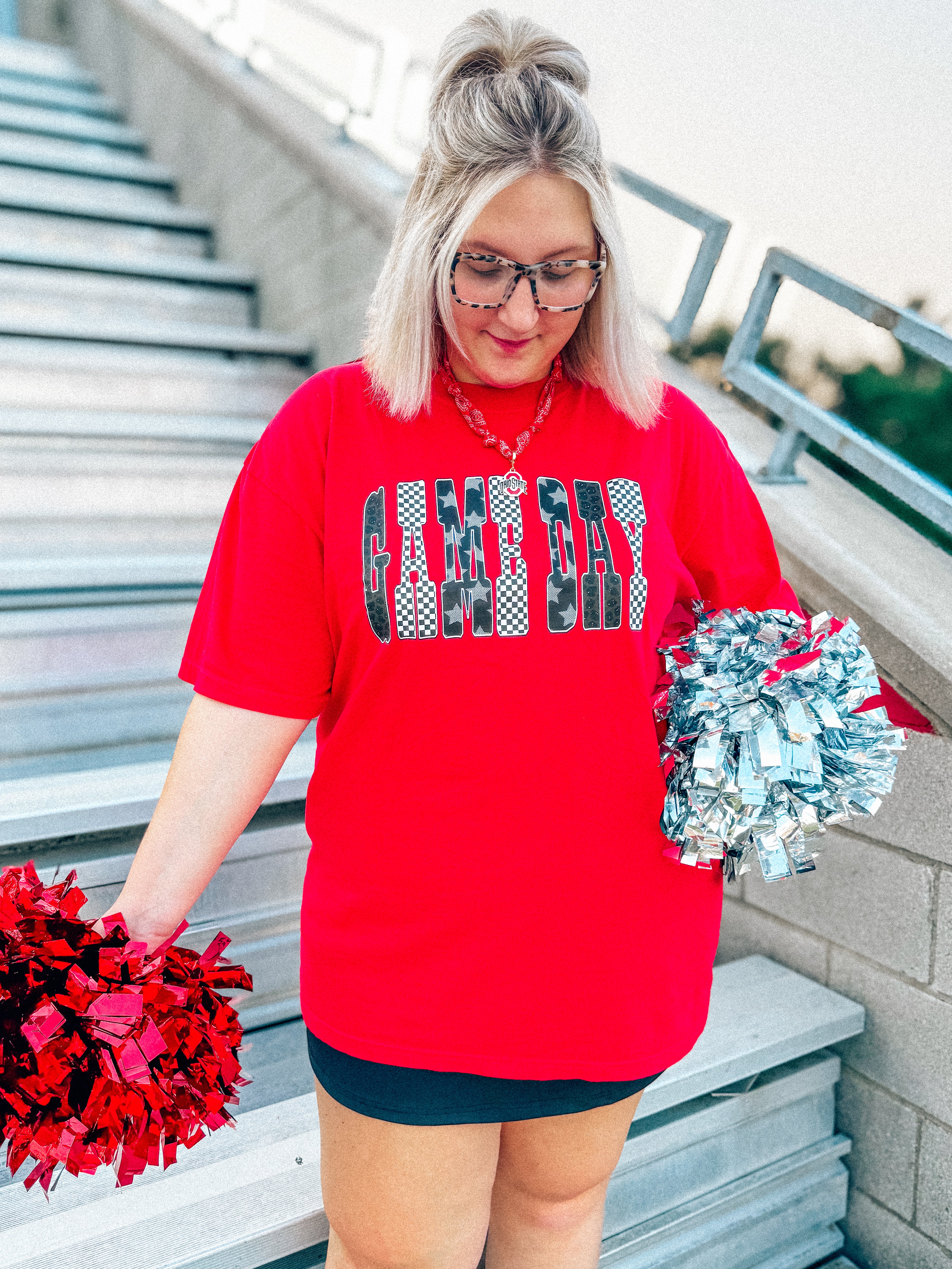 red gameday trendy tee