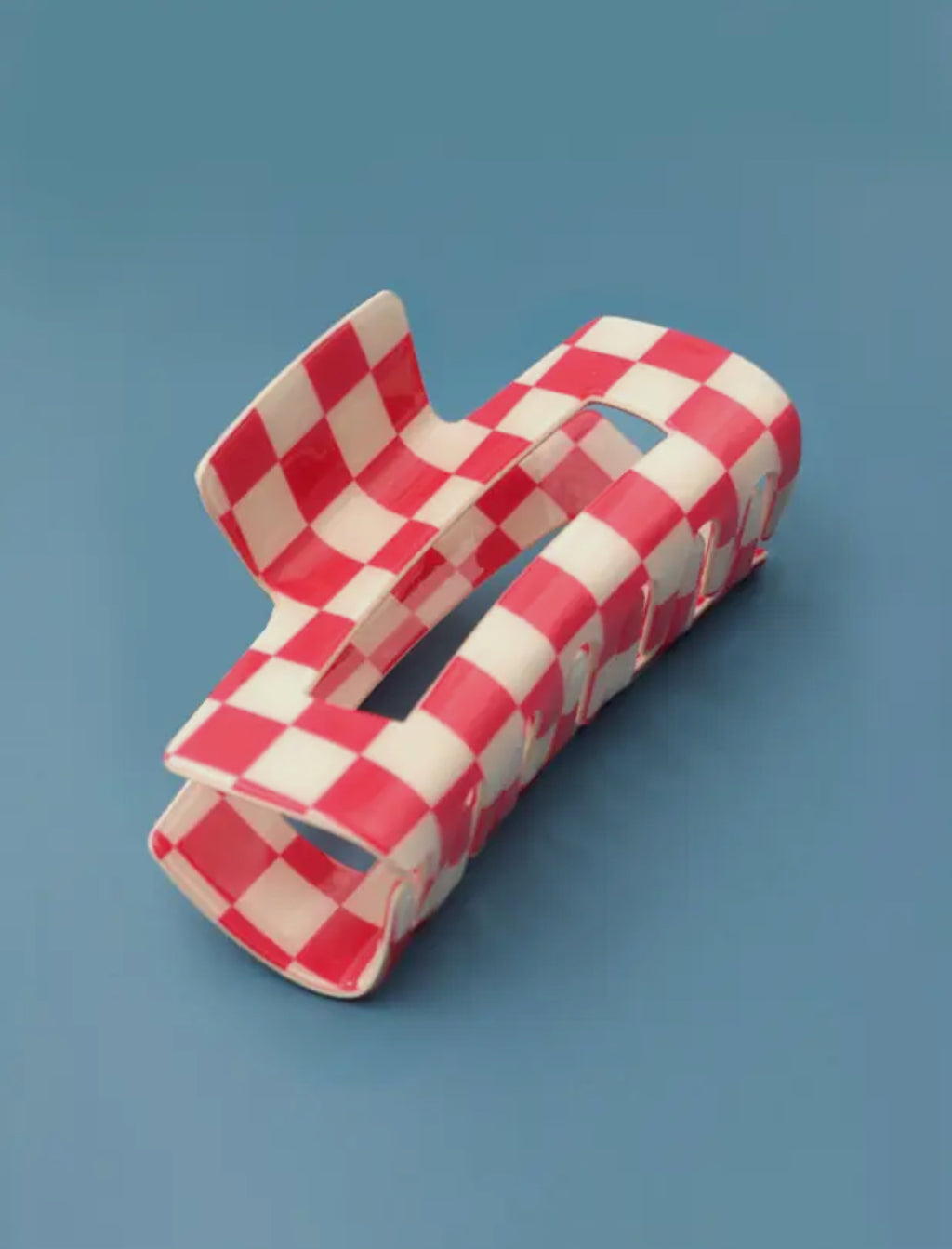 checkered hair clips