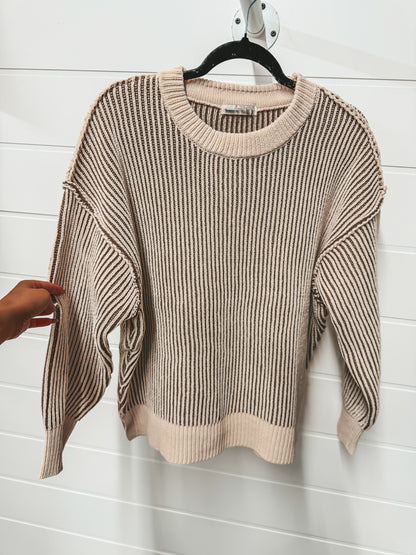 Two tone mocha sweater s-3x