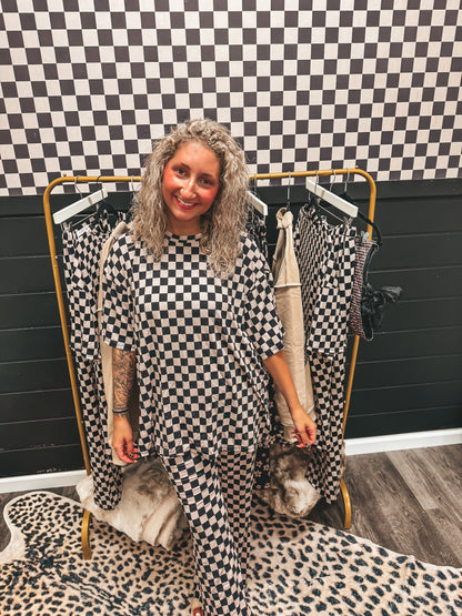 F&F branded bamboo checkered lounge set PREORDER