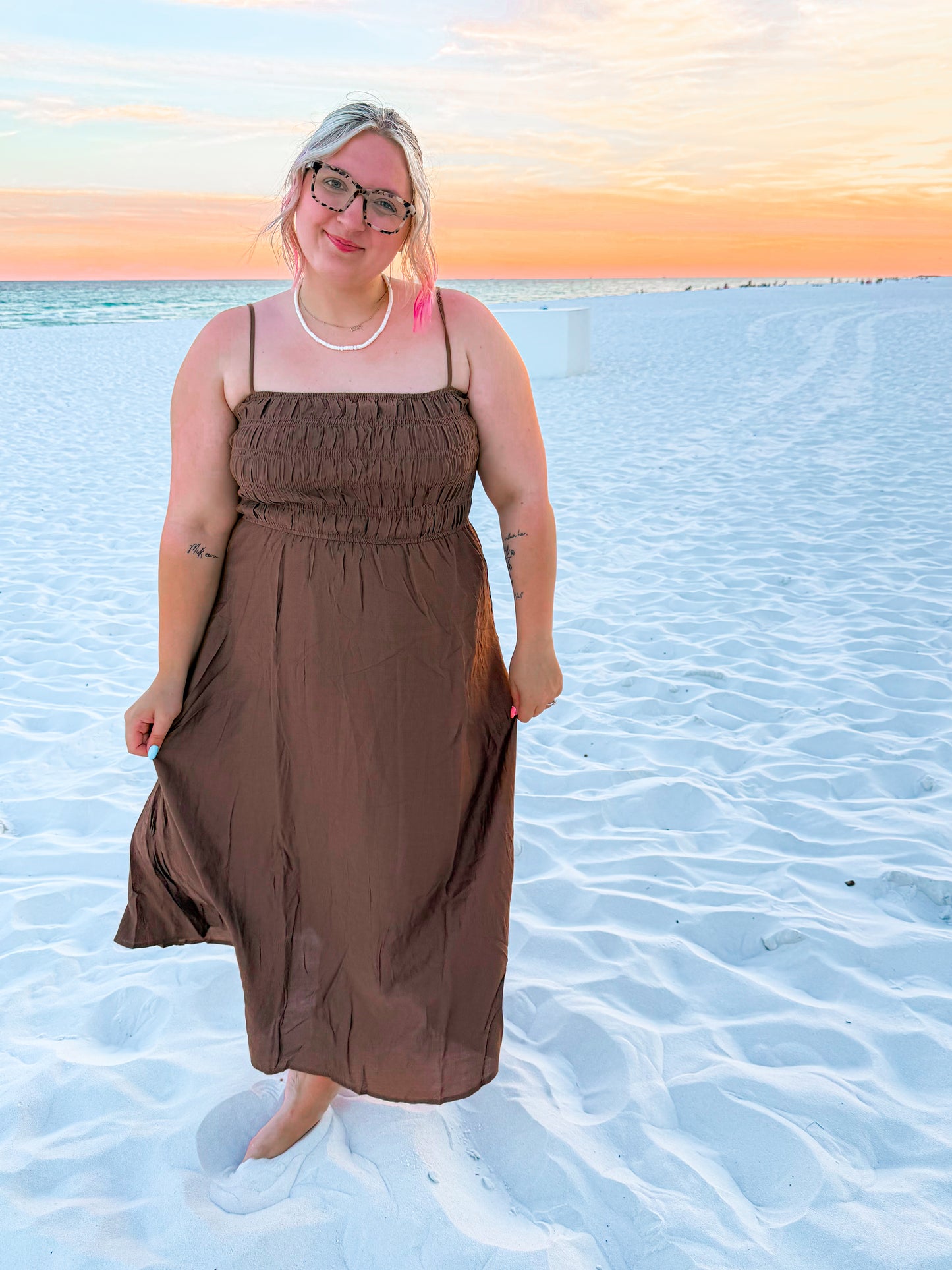 smocked summer midi dresses