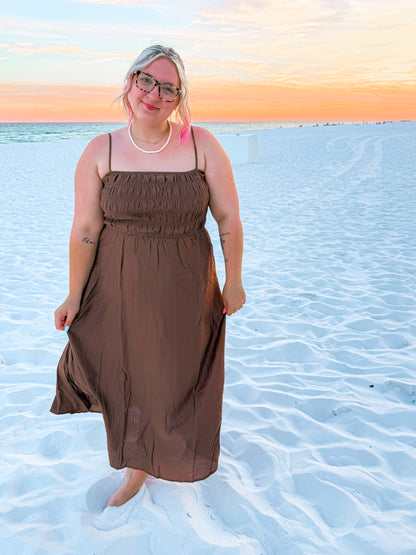 smocked summer midi dresses